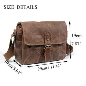 Bolsa de Cámara de Cuero OEM/ODM de un Solo Color, Bolsa de Mensajero de Moda para Cámara, en Venta - Product Image 2