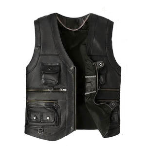 Gilet en cuir pour homme, style club de motards, pour les acheteurs en gros, pour les motards, les cow-boys, les vêtements d'extérieur - Product Image 1