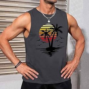 Venta al por mayor de moda de los hombres Tanktop logotipo personalizado de los hombres de palangre de culturismo camisetas sin mangas Fitness Plain Gym camiseta sin mangas - Product Image 2