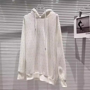 2025 alta calidad precios al por mayor Color personalizado tela de algodón Rhinestone precio barato mujeres cordón sudaderas con capucha de las mujeres - Product Image 5