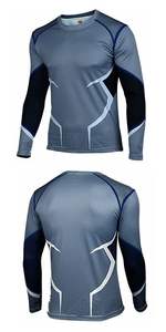 Men's <b>Long</b> Sleeve Rash Guard Custom Fabric Sun Protection for Martial Arts Wear Manufactured in Pakistan - Product Image 4