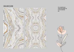 Azulejos de Porcelana de Diseño de Lujo de 600x1200 mm, Azulejos de Pared y Piso Antibacterianos de Gran Formato Brillante para Interiores de Villas - Product Image 6