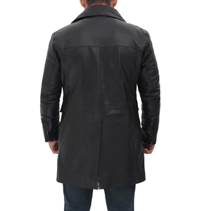 Nuevo Abrigo de Cuero Personalizado para Hombre, Abrigo Largo de Invierno de Alta Calidad, Precios al por Mayor, Chaqueta de Cuero de la Mejor Calidad para Hombre 2026 - Product Image 2