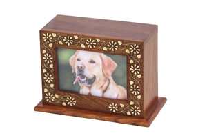 Wooden Photo Urn <b>Box</b> For Pet Ashes Cremation For Cat and Dog Handmade Urn Funeral <b>Keepsake</b> - Product Image 5