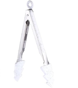 Produit exclusif Pince blanche en forme d'arbre de Noël en métal Pince de cuisson des aliments Pince à sucre pour poulet grillé au barbecue - Product Image 1