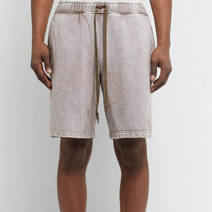New Arrival <b>Men's</b> Acid Wash <b>Shorts</b> 100% Cotton Quick Dry <b>Jogging</b> High Street Summer Active Wear Solid Blank Acid Washed <b>Shorts</b> - Product Image 3