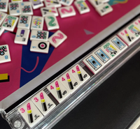Jeu de cartes Mahjong vierge acrylique Monogramme personnalisé Jeux de tuiles Mahjong américain