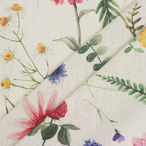 Vente en gros indienne 100% coton Textiles de maison 150x220 cm Nappe blanche avec impression multicolore 180gsm Techniques tissées - Product Image 3