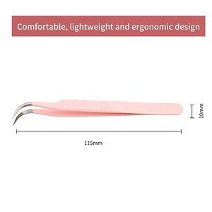 Pince à épiler pour extensions de cils Maquillage en acier inoxydable pince à faux cils non magnétique pince à épiler précise 3D - Product Image 4