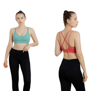Conjunto de Sujetador Deportivo Reversible Transpirable y sin Costuras para Yoga, Conjunto de Sujetador Deportivo Ligero de Alto Soporte y Talla Grande para Mujer - Product Image 3
