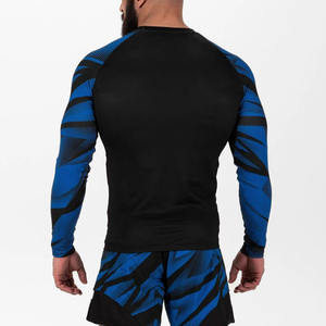 Unisex manga larga Rash Guard compresión diseño personalizado transpirable sublimación impreso venta al por mayor diseño personalizado Rash - Product Image 3