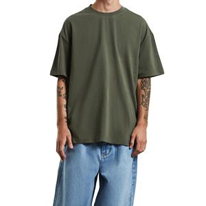 Camiseta de Manga Corta para Hombre, Corte Regular, Estilo Vintage, Personalizada con Impresión OEM, Hombros Caídos, Sin Costuras, 100% Algodón, Ecológica y Transpirable - Product Image 1