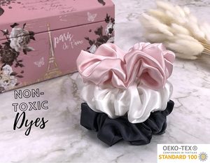 Soft Custom Logo Elasticated 100% Silk Hair <b>Ties</b> Hair Accessories <b>for</b> <b>Women</b> OEM Scrunchy Hair <b>Tie</b> Made in Vietnam - Product Image 4