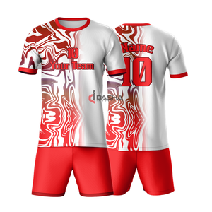Maillot de football professionnel à manches courtes personnalisé pour adulte, en polyester sublimé, séchage rapide et respirant - Product Image 3