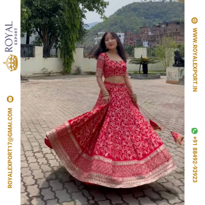คอลเลคชั่นแต่งงานใหม่คอลเลกชัน lehenga choli ราคาขายส่งโดยรอยัลส่งออกซูริท - Product Image 5