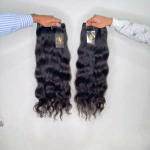 Mèches de cheveux ondulés indiens Mink, bruts et non traités, pour extensions de cheveux humains bruts et non traités, destinées aux professionnels - Product Image 2