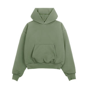 Chándal de Invierno para Hombre, Grueso, de 450 g/m², Doble Capa, de Algodón/Poliéster, Teñido Liso, Transpirable, de Secado Rápido, con Bolsillos - Product Image 2