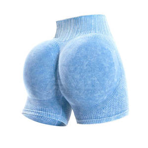 Shorts de Yoga Sin Costuras para Mujer, Cintura Alta, Efecto Push-Up, Shorts Deportivos Elásticos para Gimnasio, Fabricante de Ropa Deportiva OEM ODM - Product Image 6