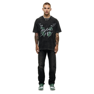 Camiseta Vintage personalizada de 230g y 250g, camiseta de gran tamaño para hombre, camisetas de lavado ácido, ropa de calle DTF con estampado, camiseta de lavado ácido - Product Image 6