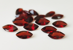 Grenat rouge naturel fait à la main de haute qualité coupe marquise à facettes 2x4mm-7x14mm pierres précieuses en vrac pour la fabrication de bijoux - Product Image 4