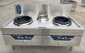 Estufa <span class=keywords><strong>Wok</strong></span> de gas industrial comercial RUITAI, cocina de GAS china con 2 quemadores y 1 calentador - Product Image 3