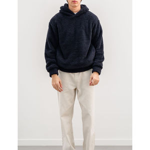 High Quality Custom Made <b>Men's</b> <b>Sherpa</b> Fleece <b>Hoodie</b> Most Popular for Winter Season Plain Dyed Technique hoodies - Product Image 5