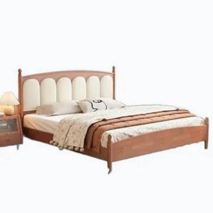 <span class=keywords><strong>Letto</strong></span> Matrimoniale in Legno Massello Stile Mid-Century Moderno, Colore Noce, Rivestimento in Velluto, con Cassetti Contenitore, per <span class=keywords><strong>Hotel</strong></span> - Product Image 6