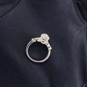 Bague de fiançailles en moissanite taille marquise de 2,50 carats, clarté VVS1, sertie pavé, plaquée or, argent sterling, cadeau pour femme - Product Image 5