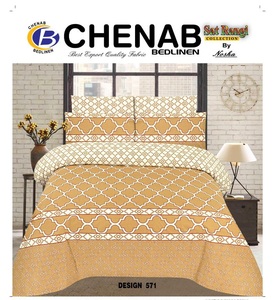 High Quality 100% Pakistani Cotton Bed <strong>Sheet</strong> Set Wholesale Price Cheap yet Luxurious With <strong>Silk</strong> Filling - Product Image 3