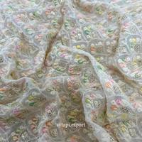 Pur Viscose Georgette Sherwani mariage tissu à carreaux Malti colorant coton matériel brodé tricoté tissé Techniques respirant