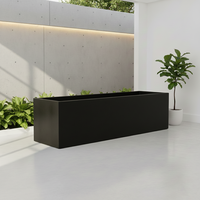 Pot Tanaman Fiberglass Klasik Ekstra Besar dengan Lubang Drainase, Ramah Lingkungan, Ringan, Berkualitas Tinggi, Ukuran L 96 X W 24 X H