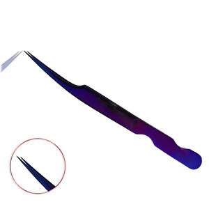 Pince à épiler d'extension de cils en fibre de couleur violette au plasma - Product Image 6