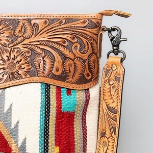Bolso de mano con flecos Jacquard Sling Bohemian Aztec Fabric Bags Bolsos elegantes para mujer - Product Image 3
