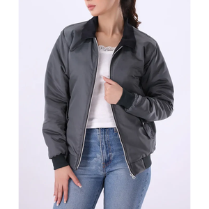 Personalizado nuevo diseño Hip Hop invierno vuelo mujeres de gran tamaño Reversible de secado rápido transpirable lona ganchillo bombardero chaqueta al aire libre - Product Image 3
