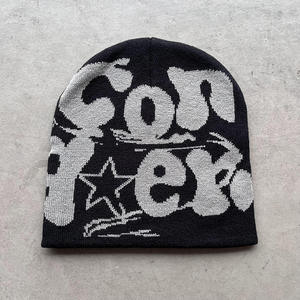 Bonnet à fleurs Jacquard automne hiver nouveau pull à la mode pour hommes femmes rue bonnet distinctif casquettes chaud tricoté chapeau d'hiver - Product Image 6