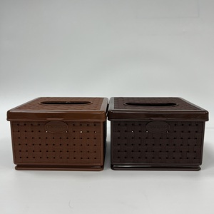 Boîte à mouchoirs compacte en plastique PP couvercle anti-poussière marque privée OEM/ODM porte-serviettes pour Table basse bureau bac de rangement de bureau - Product Image 6