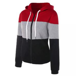 2023 mujeres Zip Up Slim Fit sudaderas con capucha de buena calidad 100% algodón Fleece Pullover Three Panel Women Hoodie - Product Image 3