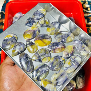 Cabujón de piedra Tiffany, forma mixta, hecho a mano, curación Natural, piedras preciosas sueltas, suave, agradable para la fabricación de joyas, todos los tamaños - Product Image 1