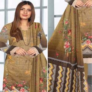 Vestidos de Verano de Moda AF para Mujer, Conjunto de 3 Piezas, Bordado Tradicional Pakistaní, Salwar Kameez, Sin Arrugas, Largo hasta la Rodilla, Rungrez - Product Image 3
