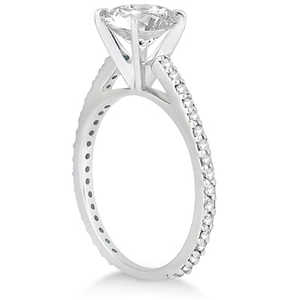 Anillo de Compromiso de Diamantes Eternity Pequeño de Oro Blanco de 14K, 0.55ct - Product Image 1