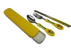 Ensemble cuillère et fourchette en acier inoxydable avec plateau de rangement en plastique pour table à manger, cuisine et restaurant - Product Image 3