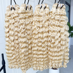 ผมต่อแบบหยิกสีบลอนด์เบอร์มีส 613 เส้น ผมมนุษย์แท้ ขายส่ง - Product Image 4