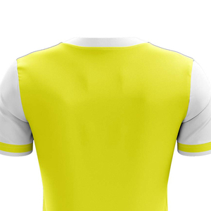 เสื้อโปโลชายสีเหลืองลายตารางแขนสั้นลำลองระบายอากาศได้ดีผ้าถักโพลีเอสเตอร์พิมพ์ลายดิจิทัลลายเรขาคณิต - Product Image 6