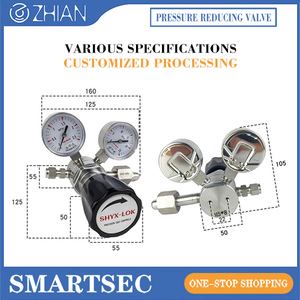 Válvula reguladora de presión de latón 316L de acero inoxidable, regulador de Gas para amoníaco, oxígeno, hidrógeno, nitrógeno, otros gases - Product Image 6