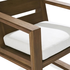 Chaise simple avec accoudoirs en bois de teck écologique pour l'extérieur et l'intérieur dans un style moderne - Product Image 6