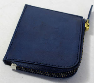 Offre Spéciale pochette en cuir avec logo personnalisé nouveau design 100% cuir pleine fleur fermeture à glissière lisse pochette à monnaie en cuir naturel solide - Product Image 4