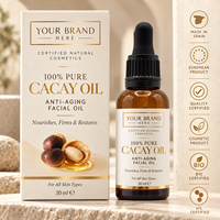 Huile de Cacay 100% pure, marque privée, 30 ml |   Soins anti-âge pour le visage et les cheveux |   Fabricant OEM Espagne