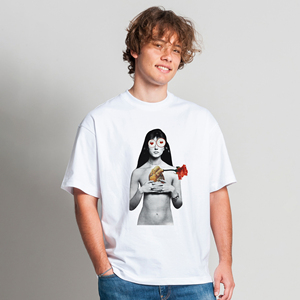 Camiseta con Estampado de Collage Sarcástico para Hombre, Diseño 'Woman Love', Impresión Digital, 100% Algodón, Talla Grande, Estilo Urbano, Ecológica, 180g - Product Image 1