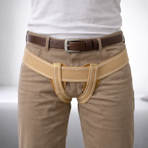 Penyangga Hernia Inguinalis Kelas Medis untuk Pria, Sabuk Hernia yang Dapat Disesuaikan dan Bernapas dengan 2 Bantalan Kompresi yang Dapat Dilepas - Product Image 6