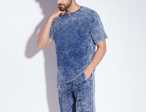 Dikson Deportes de primera calidad Heavyweight Acid Wash Camiseta 100% algodón de gran tamaño Camiseta Vintage en blanco personalizada para hombres - Product Image 3